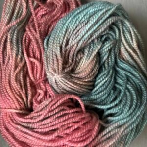 hand dyed worsted wool yarn: maine romeldale sheep, artisan fiber turqoise (copy)