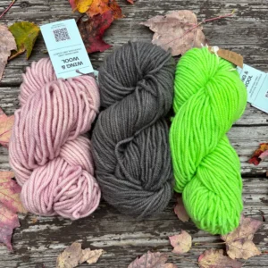 hand dyed bulky wool yarn: rustic texture, 135 yards