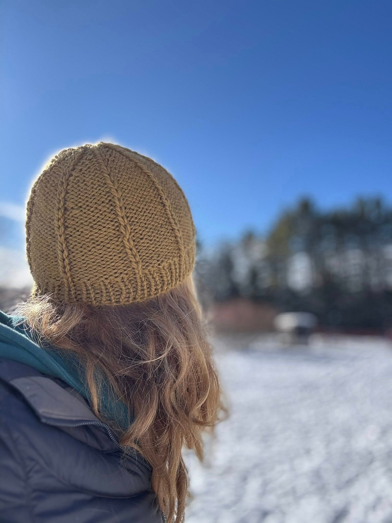 hand knitted dark gold wool hat – cozy, warm, maine made hand knitted dark gold wool hat – cozy, warm, maine made