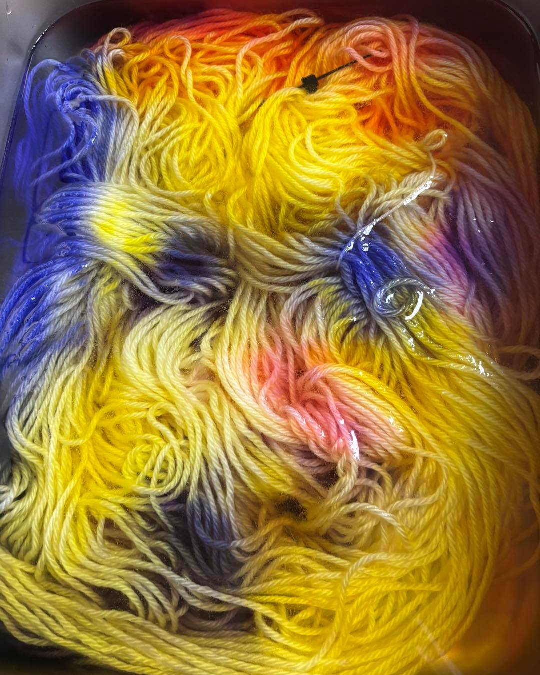 Sun Tea & Lilacs — Hand-Dyed Variegated Yarn | Soft Summer Pastels in Lemon, Lavender & Peach - Image 2
