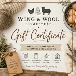 wing & wool homestead gift certificate