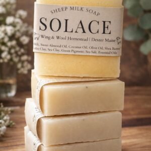 Sheep Milk Soap – Chamomile Natural – Undyed Handmade Farm Soap Bar