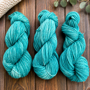 Orchard Jewel | Hand-Dyed Worsted Weight Yarn | 220 Yards | Farm-Raised Wool from Pam the Sheep | Teal Green Knitting & Crochet