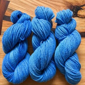 Hand Dyed Merino Wool Yarn Shepherd’s Sky | Worsted Weight Blue Yarn | Farm Yarn from Moxie the Sheep | Knitting Crochet Yarn