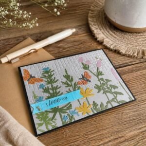 Monarch Butterfly Greeting Card | Handmade Blank Nature-Inspired Card | Summer Garden