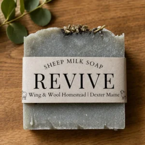 Revive | Sheep Milk Soap | Eucalyptus & Mint | Handmade on Our Maine Farm